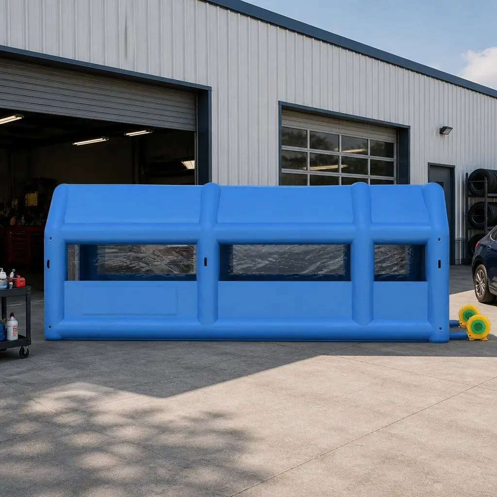 Inflatable Paint Booth Spray Tent 8.5x4.8m Navy Blue