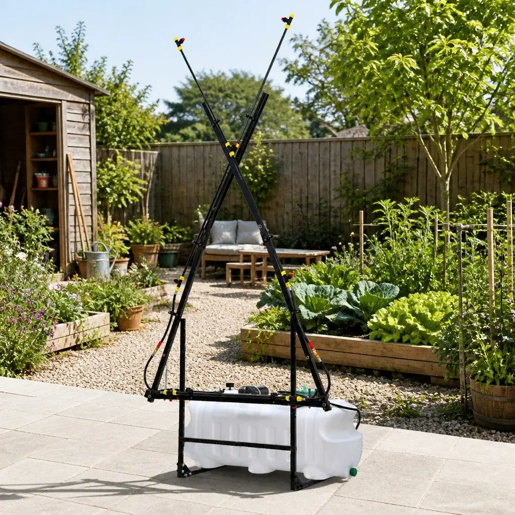 100L Weed Sprayer 5M Boom Garden Spray Tank 12V Pump ATV Quad Bike Mower Mount White Black