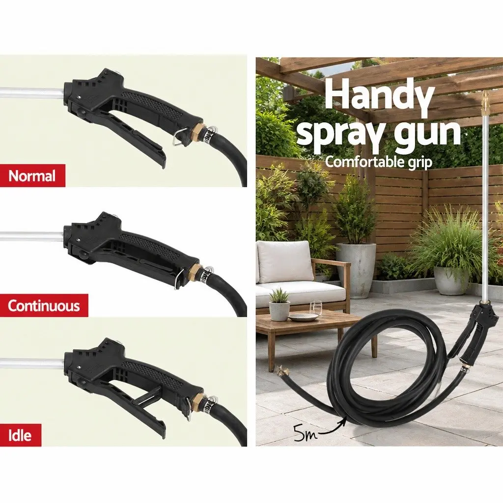 100L ATV Weed Sprayer Garden Spray Tank 1.5M Black Mounted Quad Bike
