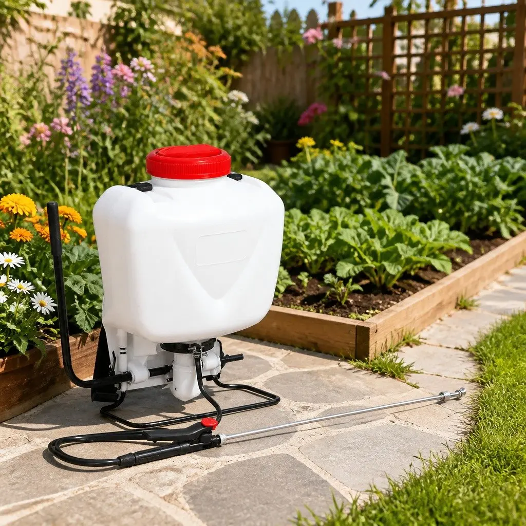 15L Backpack Sprayer Garden Spray Pump Pesticide Herbicide Four Nozzles White Red