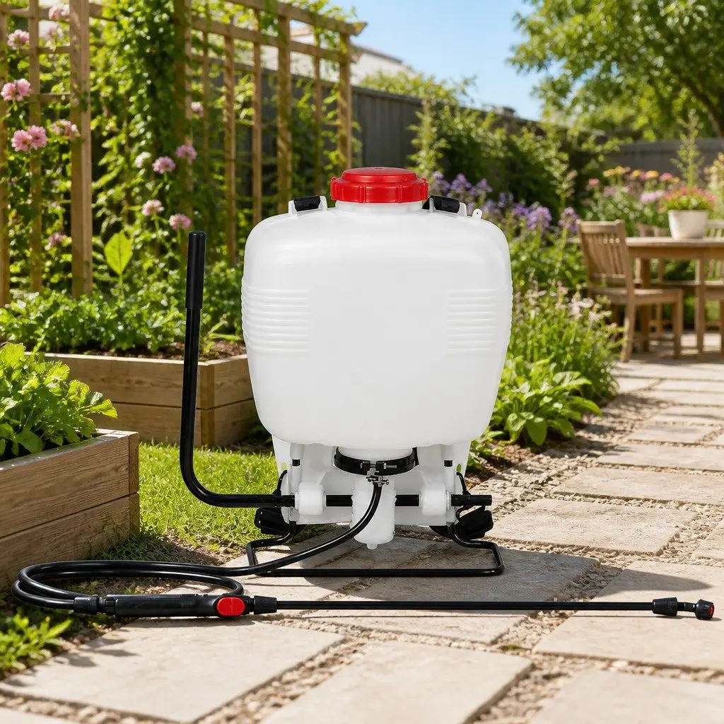 15L Backpack Sprayer Weed Control Garden Herbicide Pesticide White Red