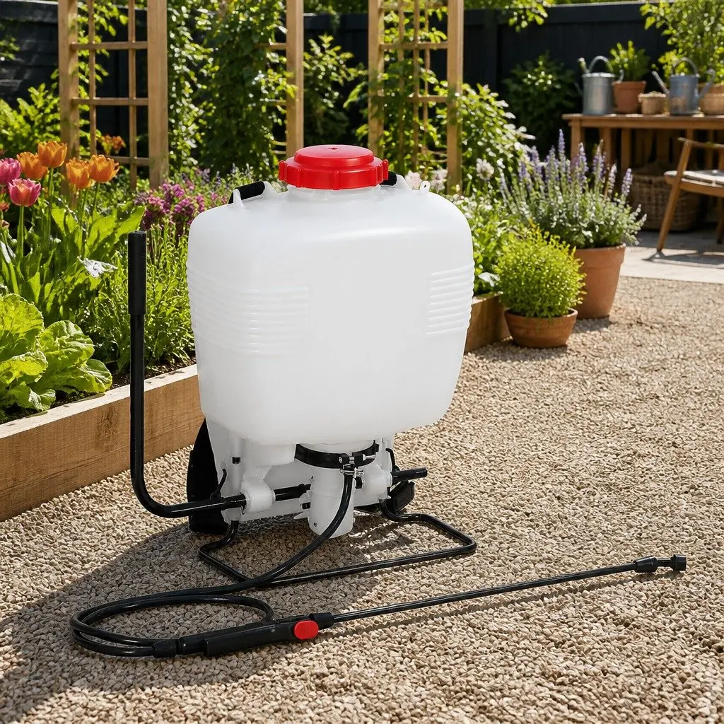 15L Backpack Sprayer Weed Control Garden Herbicide Pesticide White Red
