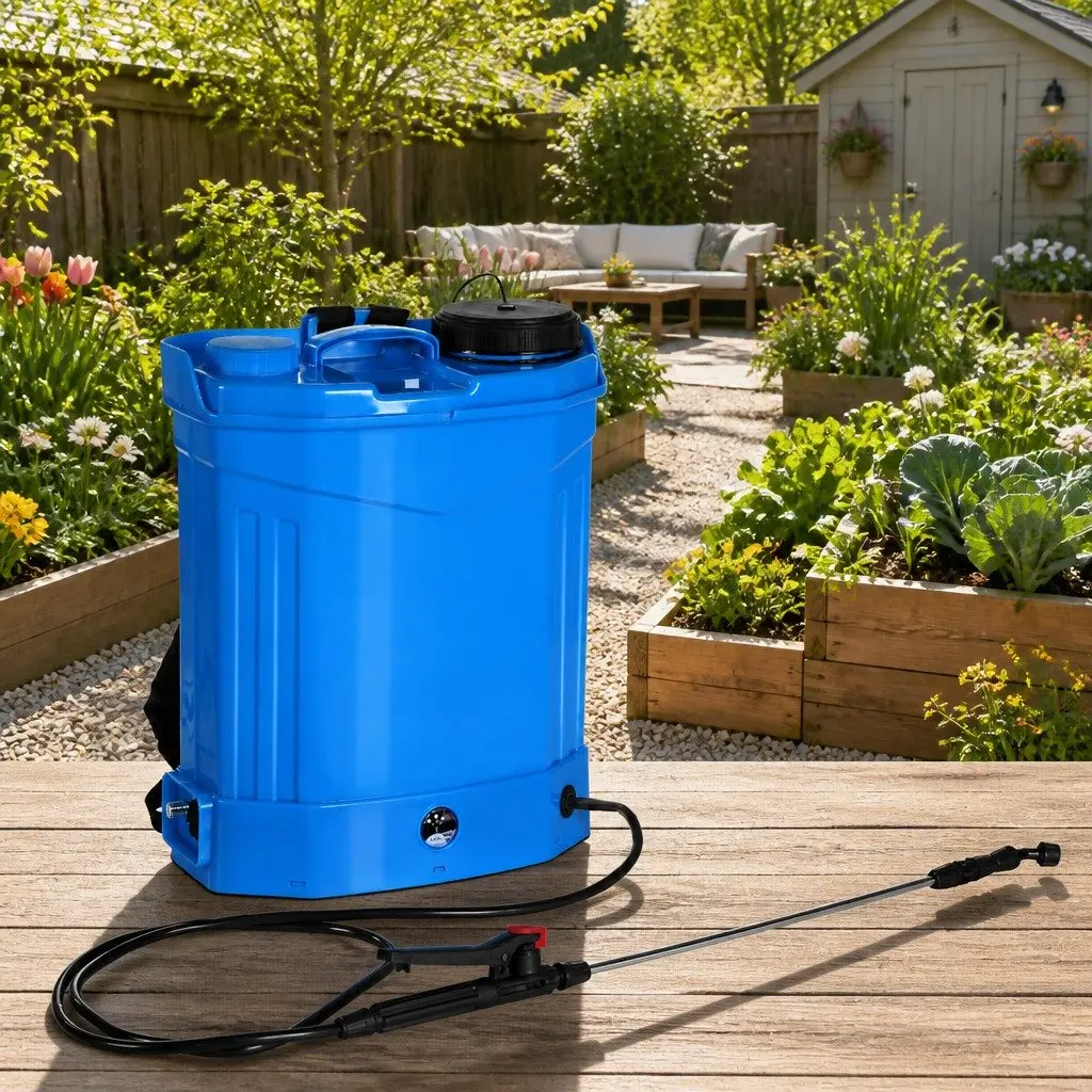 Electric Backpack Sprayer 16L Garden Pesticide Herbicide Blue