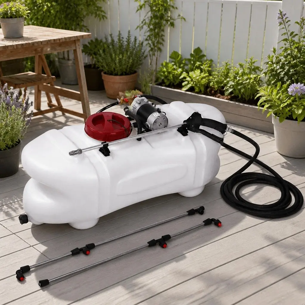 Weed Sprayer 60L Tank 12V Pump Garden Boom Spray Equipment Black