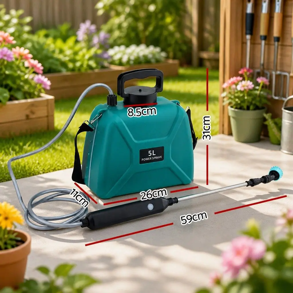 Electric Weed Sprayer USB Charging 5L Garden Herbicide Green