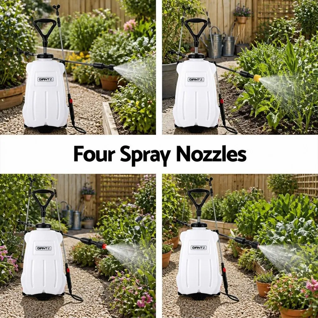 Electric Backpack Sprayer 20L Tank Garden Herbicide Pesticide Trolley White Black