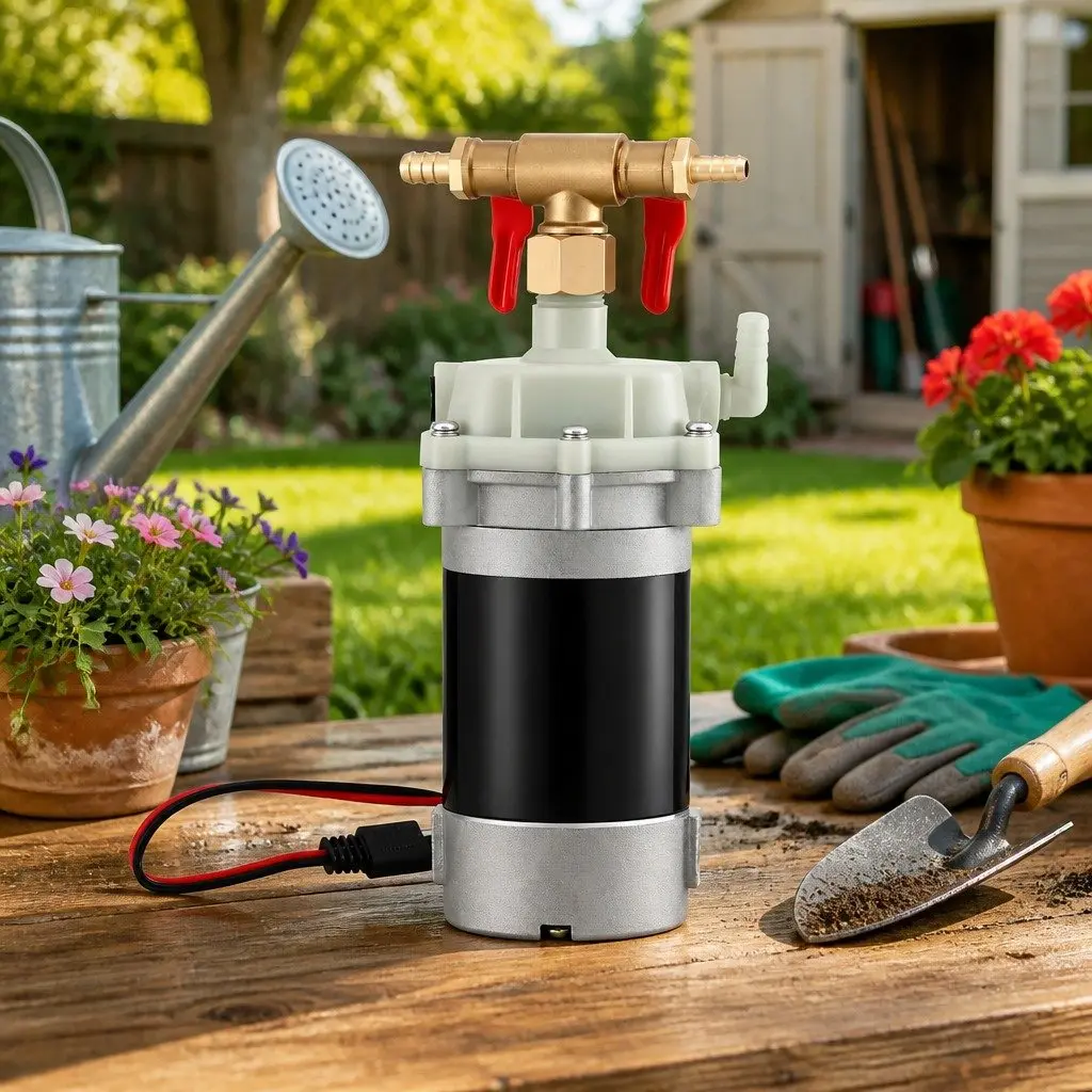 12V Garden Pump Sprayer Diaphragm Pressure Sprayer for Lawn Weed Spraying Black 24.5 x 10.5 cm