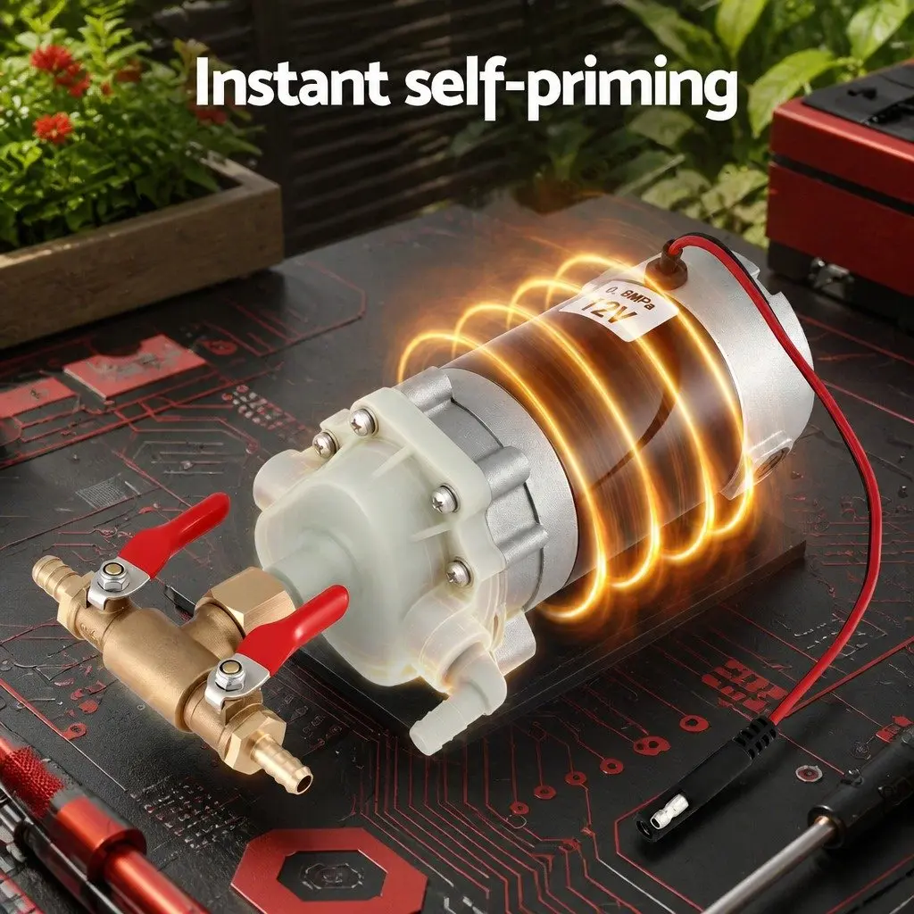 12V Garden Pump Sprayer Diaphragm Pressure Sprayer for Lawn Weed Spraying Black 24.5 x 10.5 cm