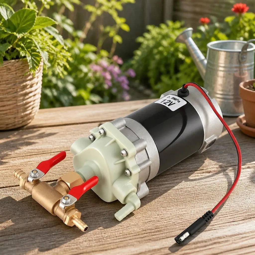 12V Garden Pump Sprayer Diaphragm Pressure Sprayer for Lawn Weed Spraying Black 24.5 x 10.5 cm
