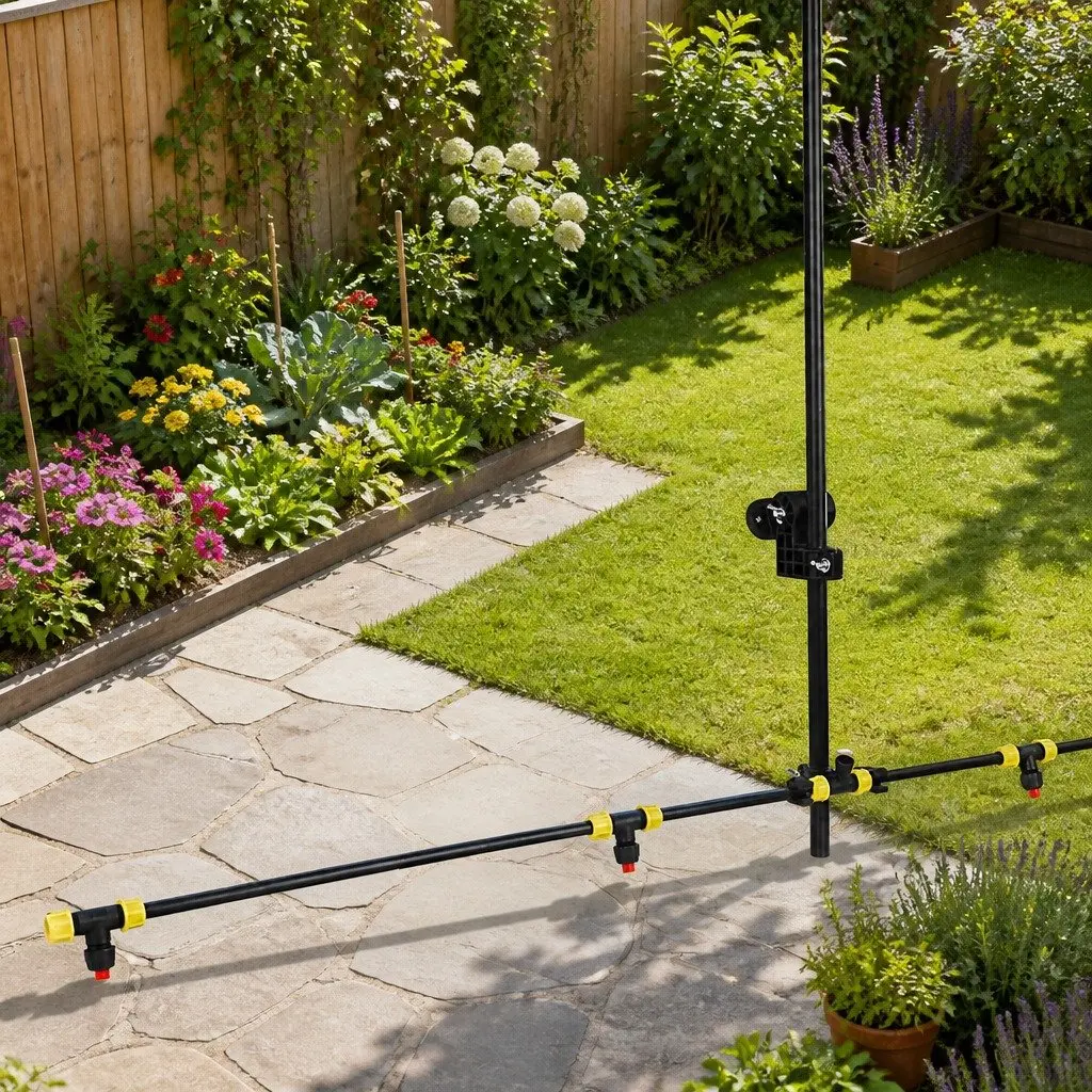 Adjustable Spray Boom Herbicide Sprayer 151cm Width 4 Nozzles Black
