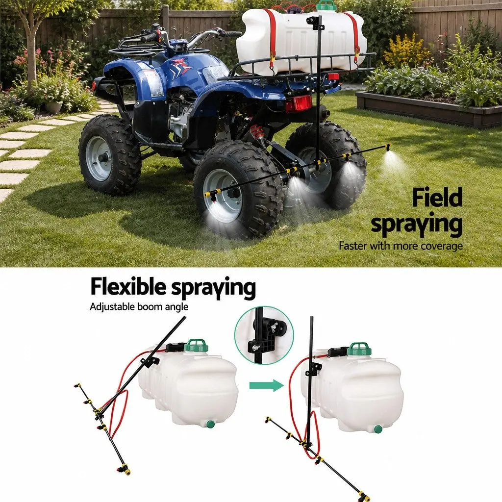 Adjustable Spray Boom Herbicide Sprayer 151cm Width 4 Nozzles Black