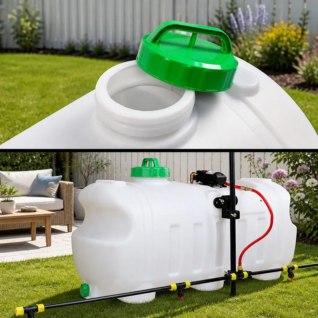 Weed Sprayer 100L Tank Adjustable Boom 12V Garden Spray ATV Quad Mounted White