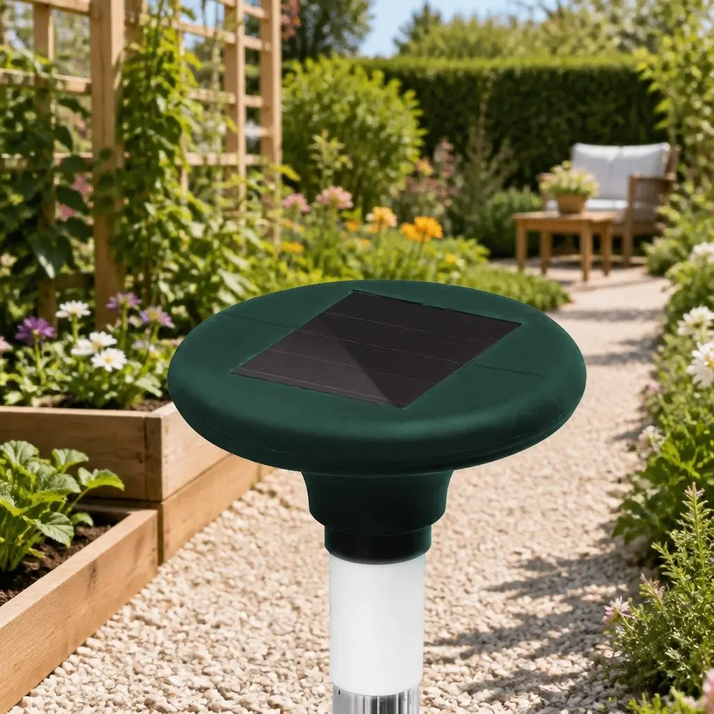 Solar LED Snake Repeller Set Ultrasonic Pest Deterrent 20 Pack Black