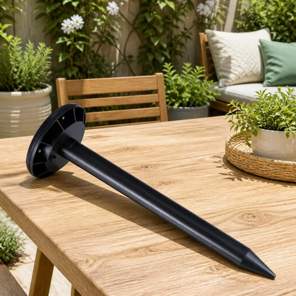 Snake Repeller Ultrasonic Solar Powered 12 Pieces Garden Yard Farm Orchard Black
