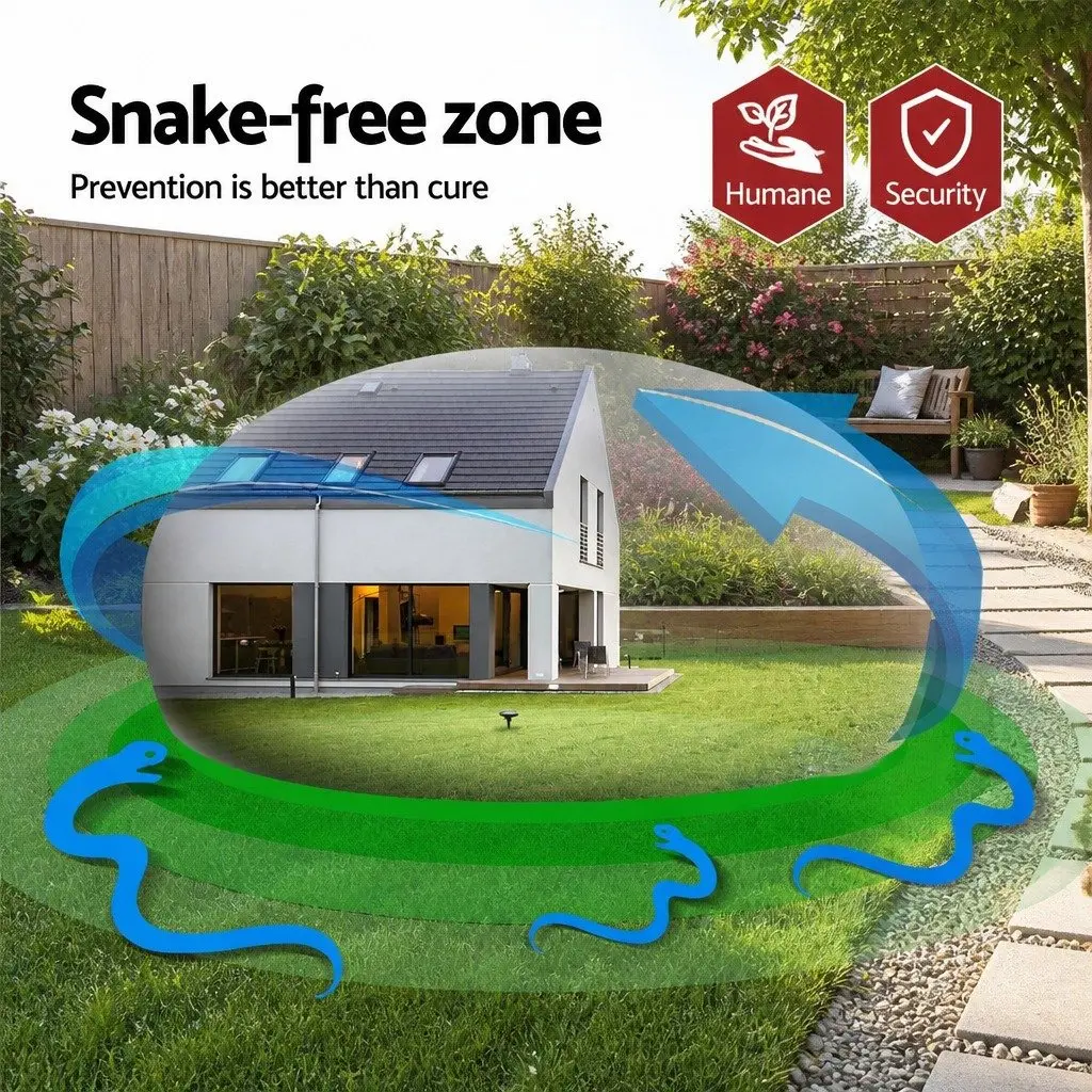 Snake Repeller Solar Powered Ultrasonic 4 Pack Garden Yard Pest Control