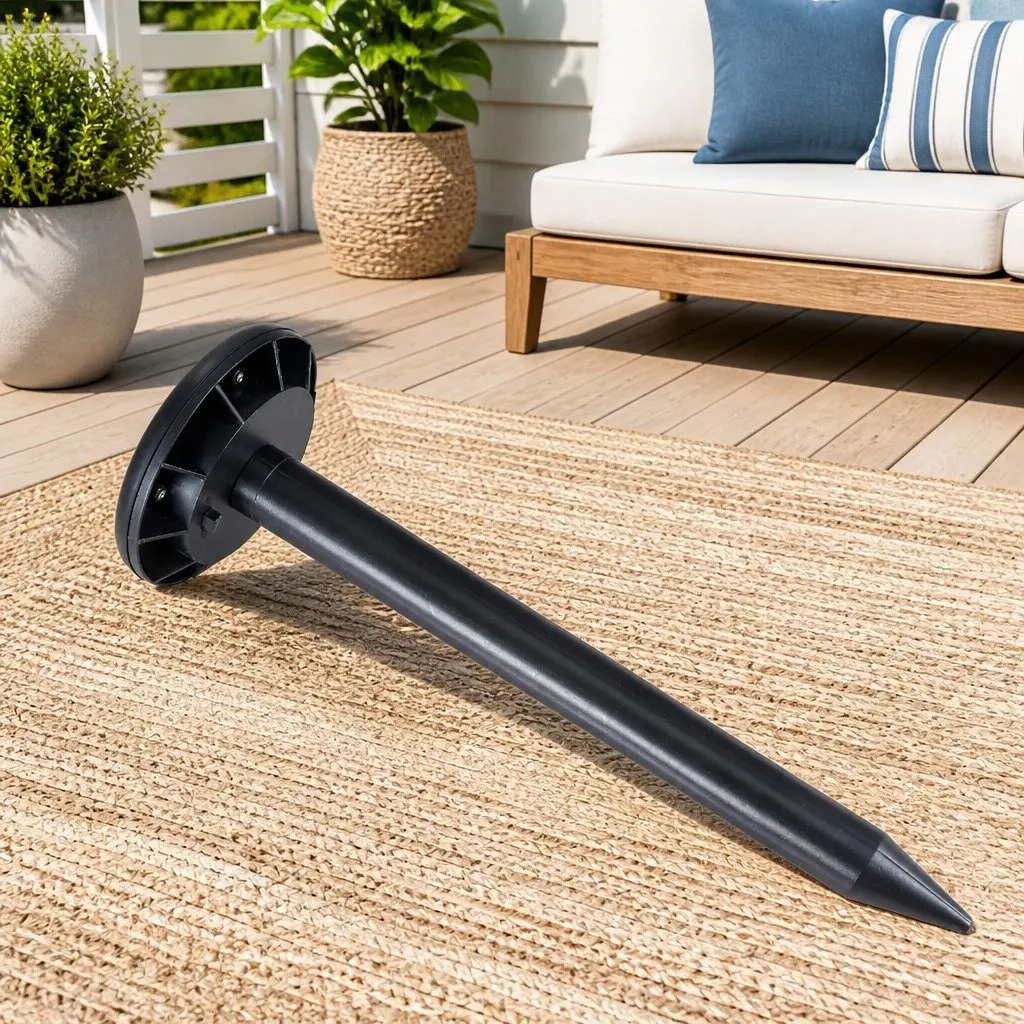 Ultrasonic Snake Repeller 8 Piece Solar Powered Pest Control Device Black