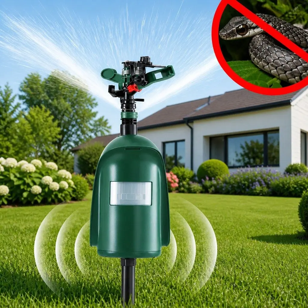 Outdoor Water Sprinkler Animal Deterrent Motion Sensor Green