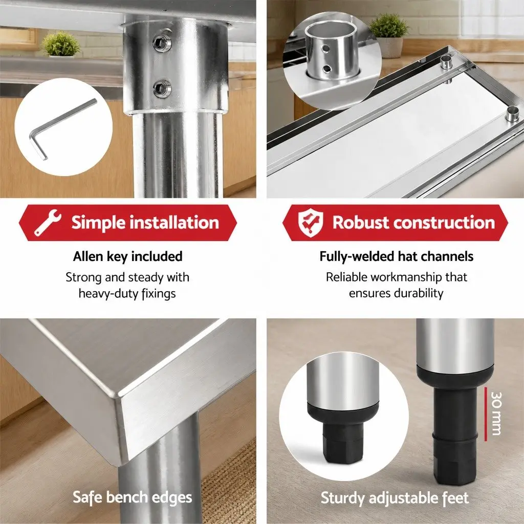 Stainless Steel Kitchen Table 1524x610mm