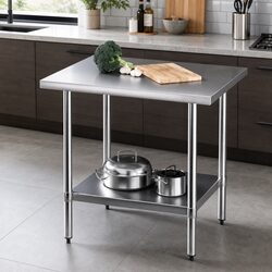 Warm and Reliable Stainless Steel Kitchen Work Bench