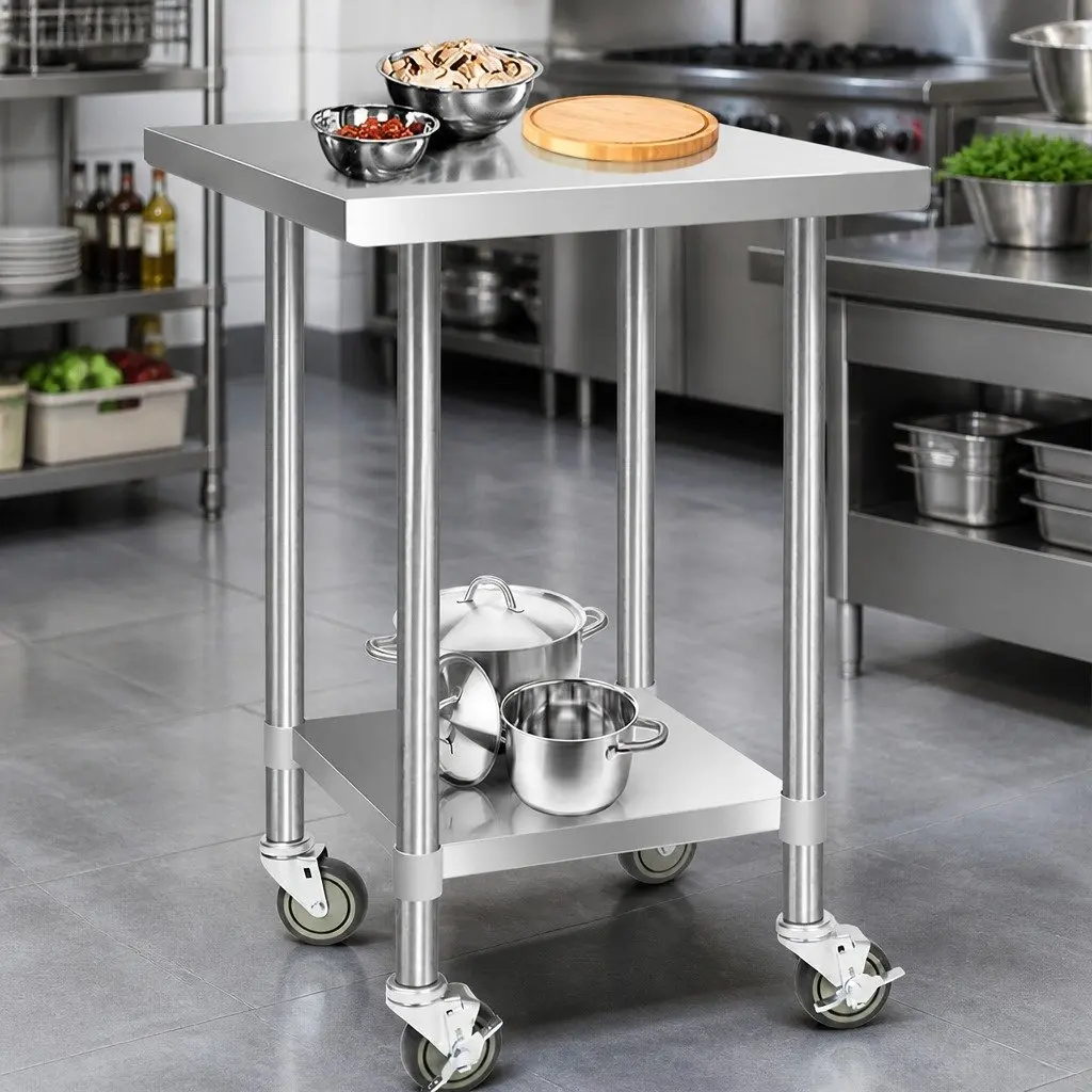 Stainless Steel Work Bench 760x760mm with Storage
