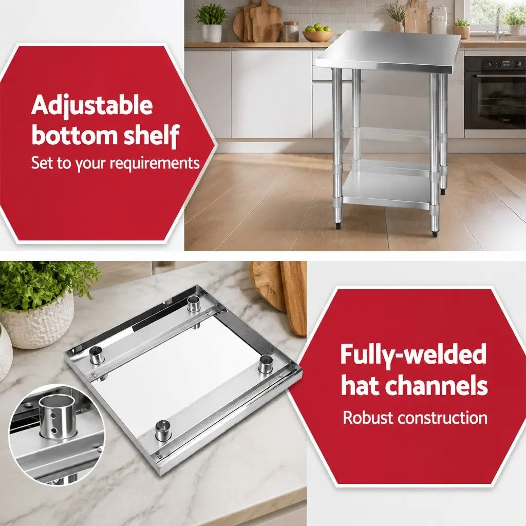 Stainless Steel Work Bench for Home and Cafes