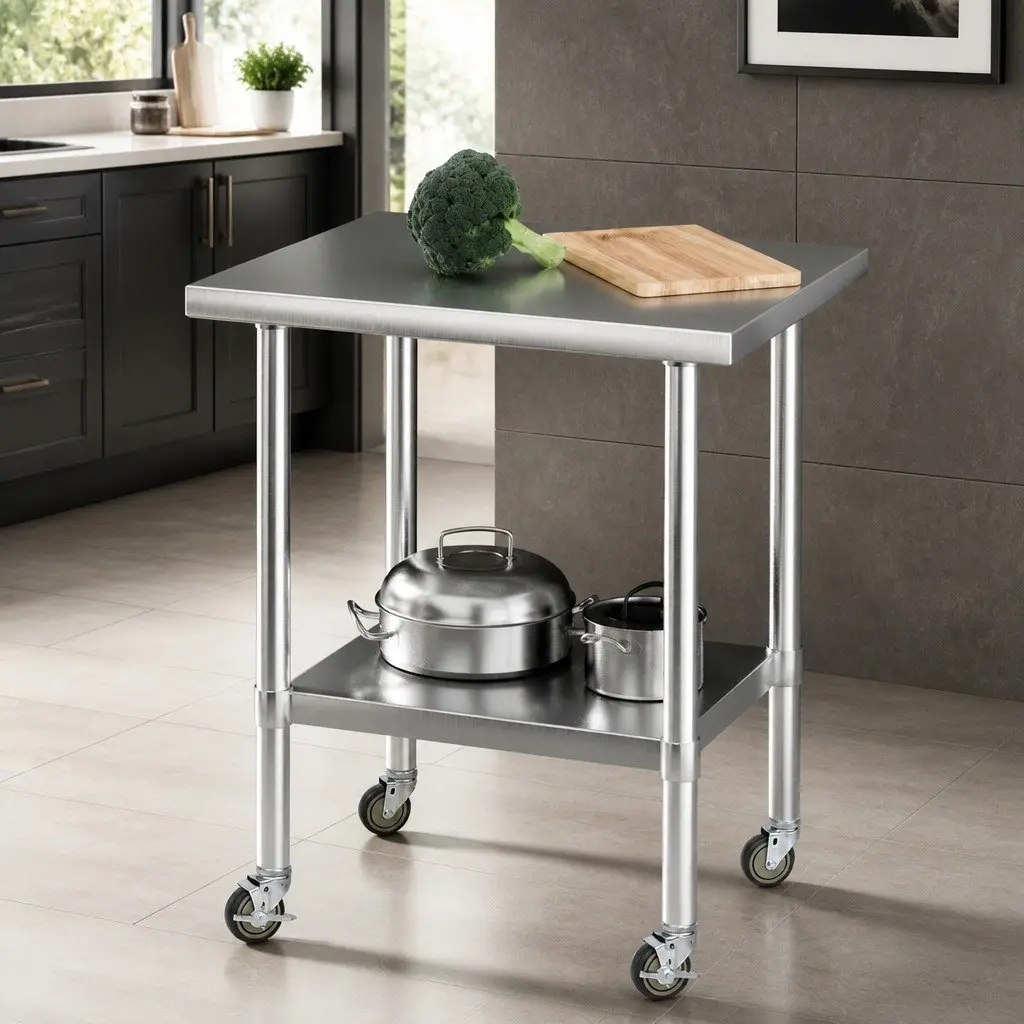 Stainless Steel Kitchen Bench 760x610mm