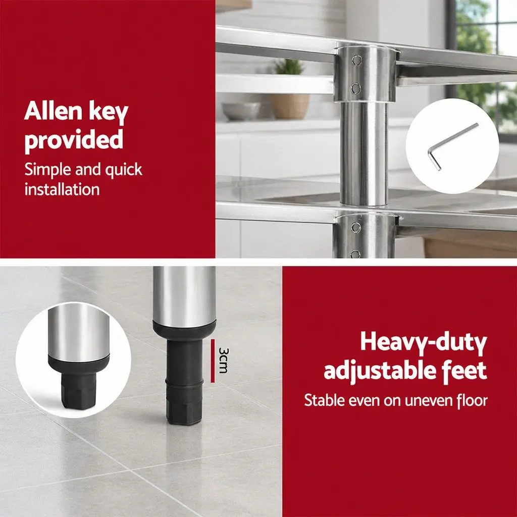 Stainless Steel Kitchen Bench for Food Prep 1829mm