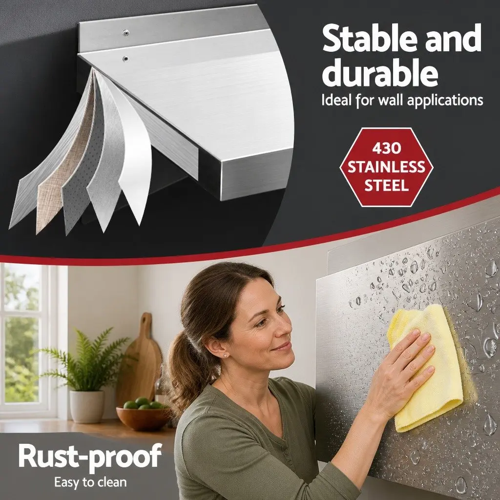 Wall Mounted Kitchen Shelf Storage Rack 1200mm Silver