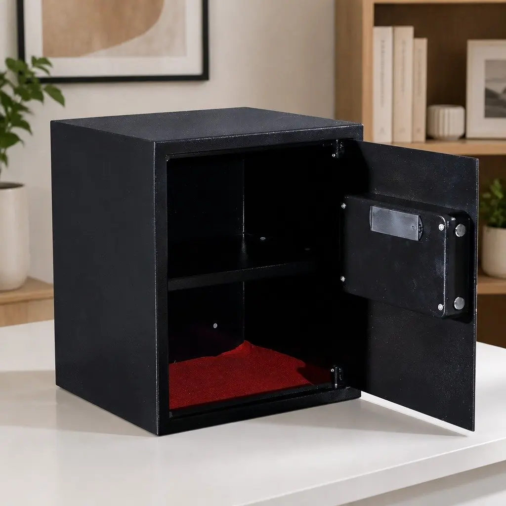 Digital Safe Electronic Security Box 50L Home Office Hotel Steel Black