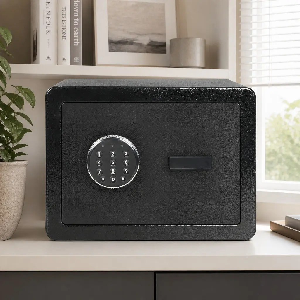 13.8L Digital Security Safe Box Password Key Lock Home Office Cash Storage