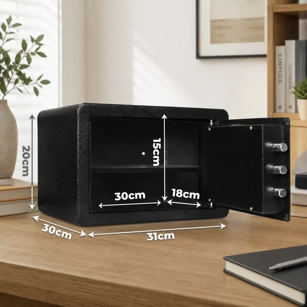 8.1L Digital Security Safe Box with Key Lock