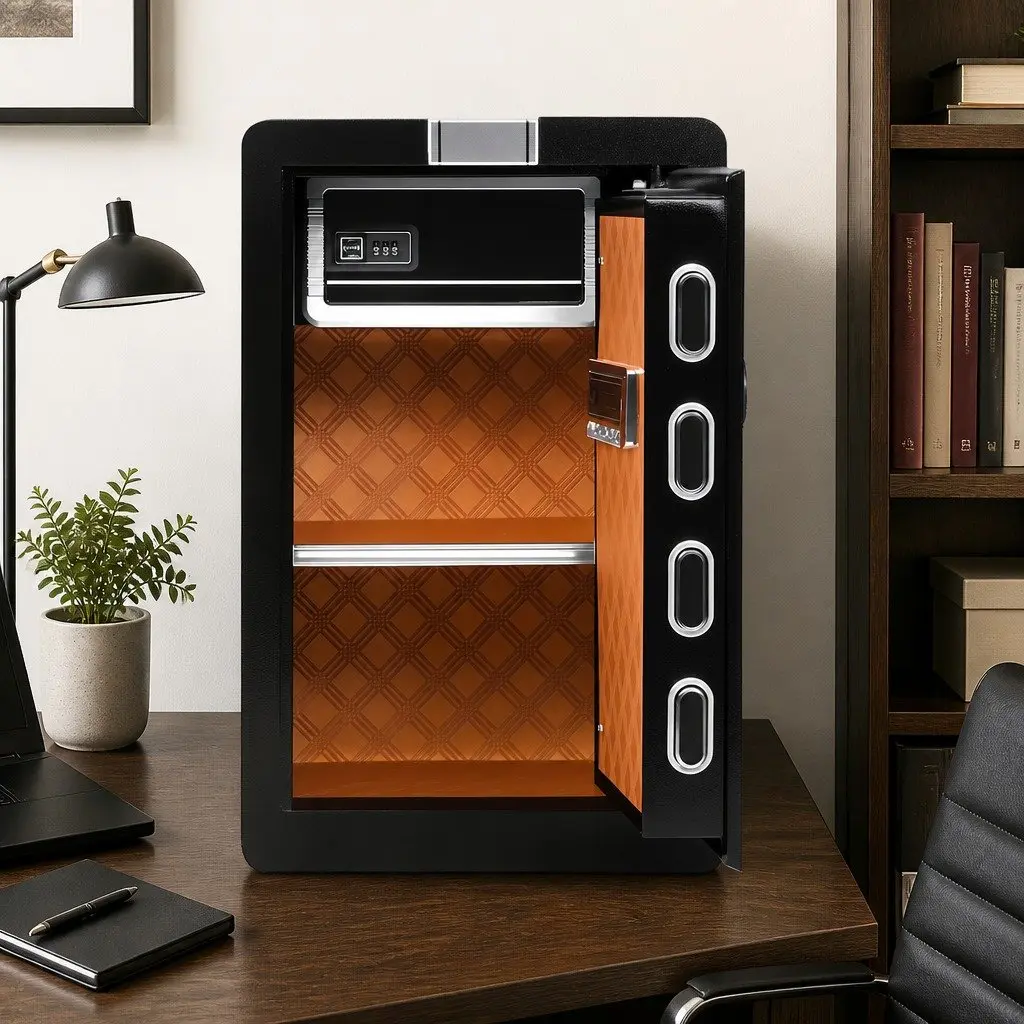 60L Fingerprint Security Safe Box Digital Lock Cash Money Storage Home Office