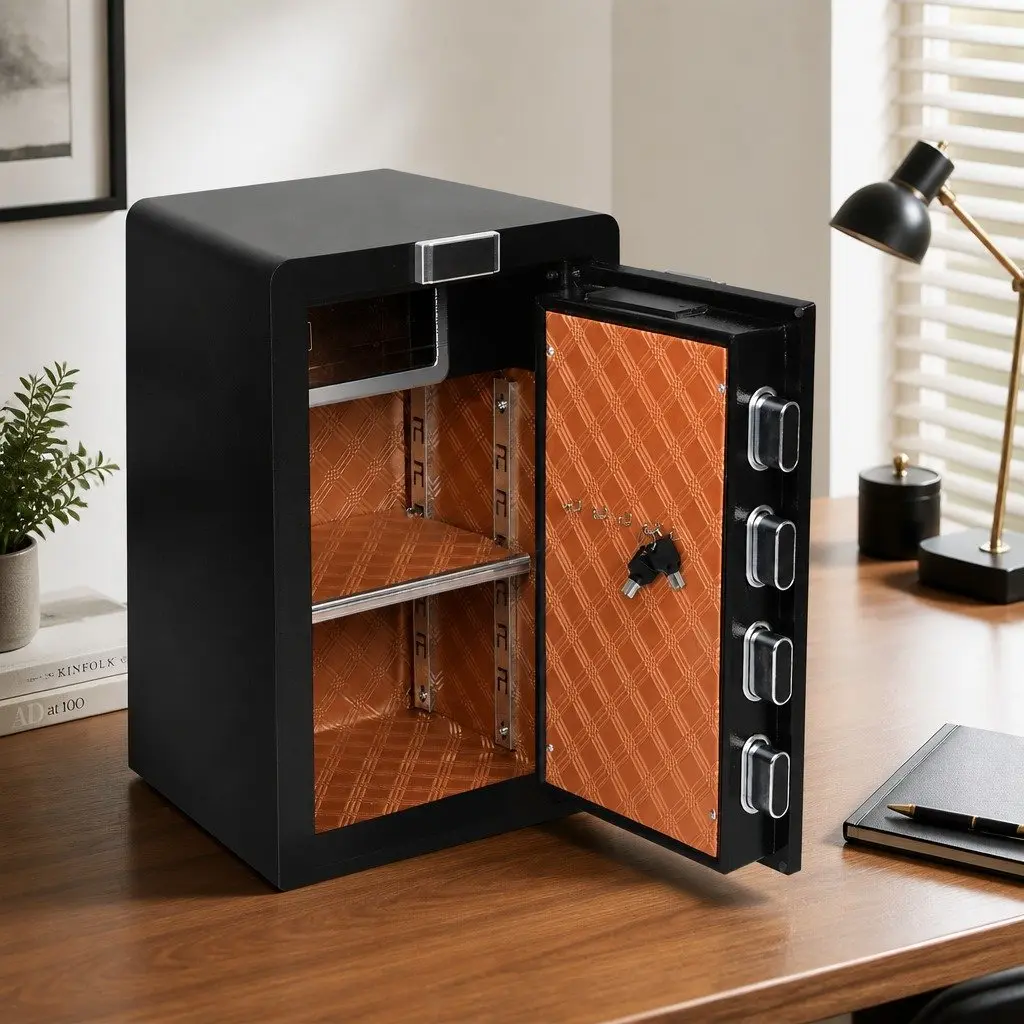 60L Fingerprint Security Safe Box Digital Lock Cash Money Storage Home Office