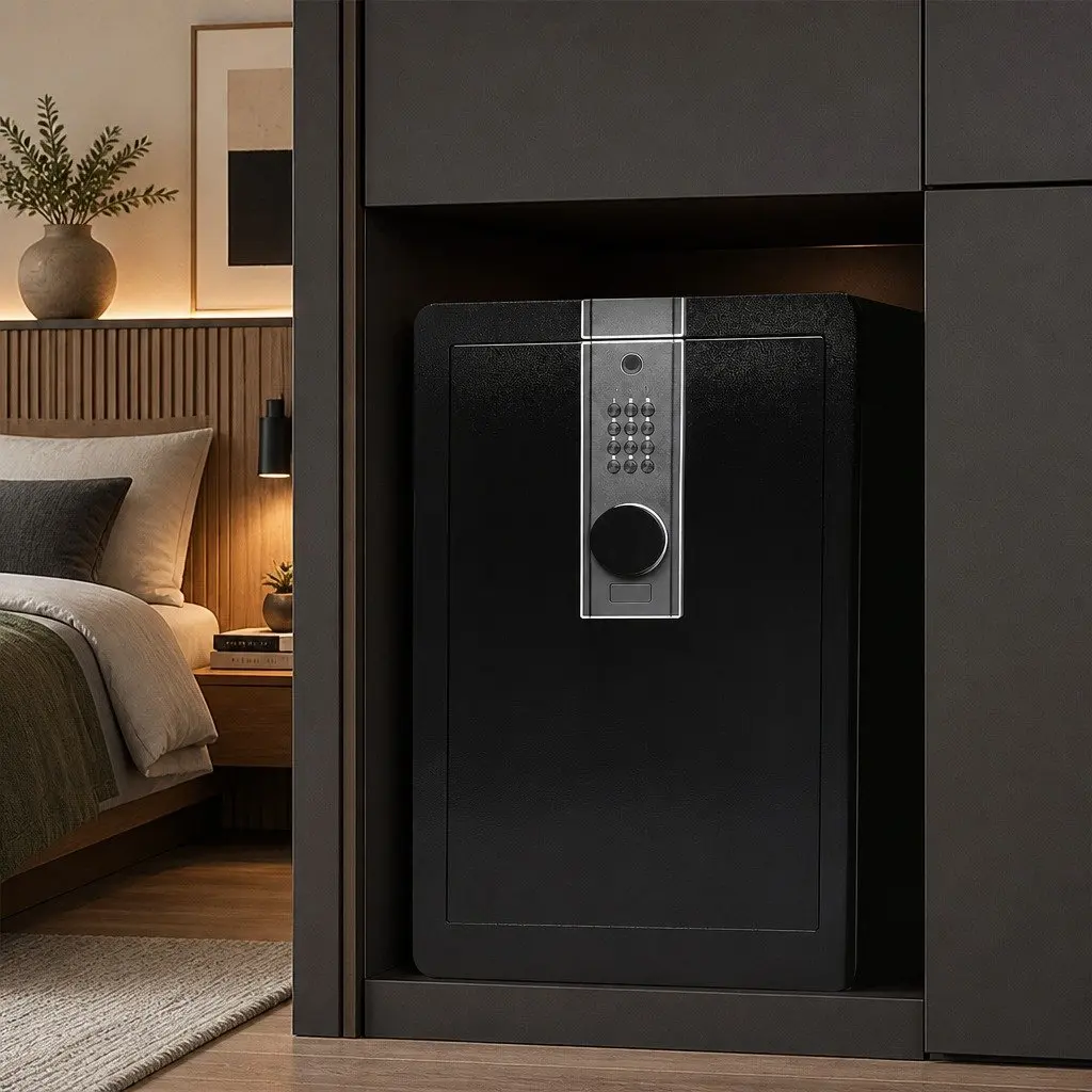 60L Fingerprint Security Safe Box Digital Lock Cash Money Storage Home Office