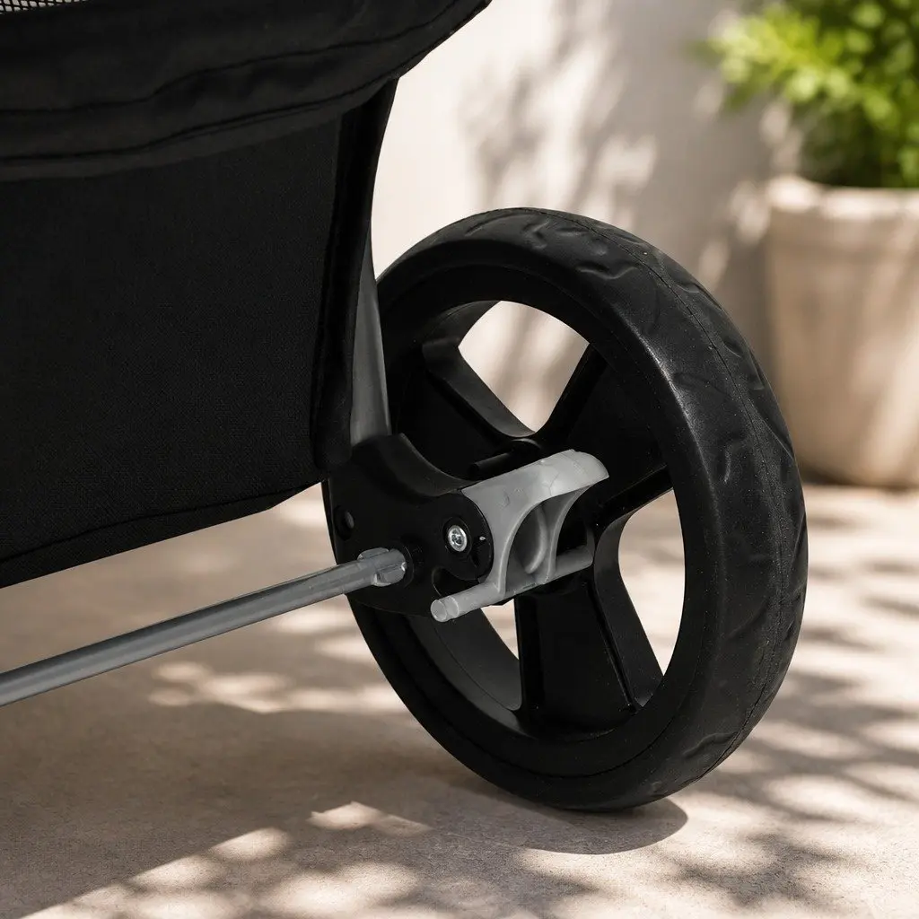 Pet Stroller Portable Travel Carrier Foldable 4 Wheels Black