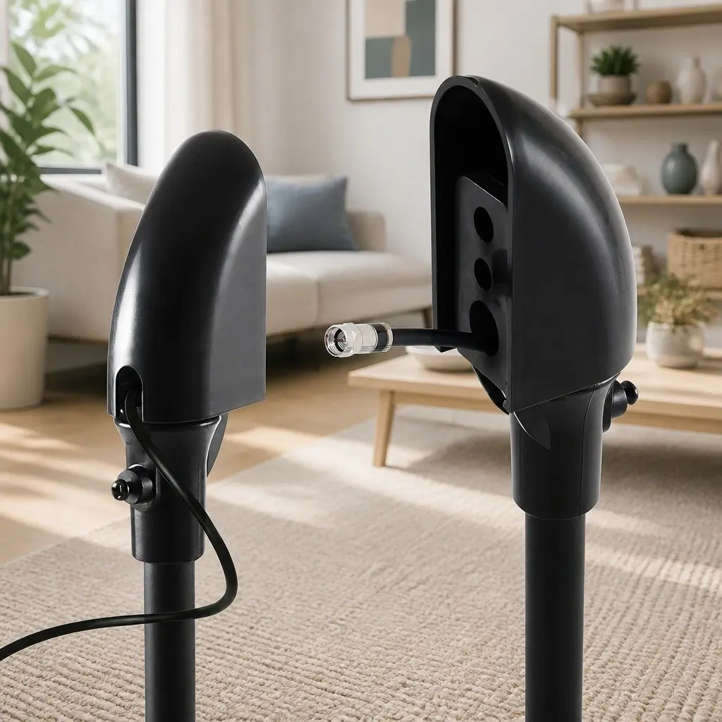 Speaker Stand Adjustable Height 75-112cm Black 2pcs