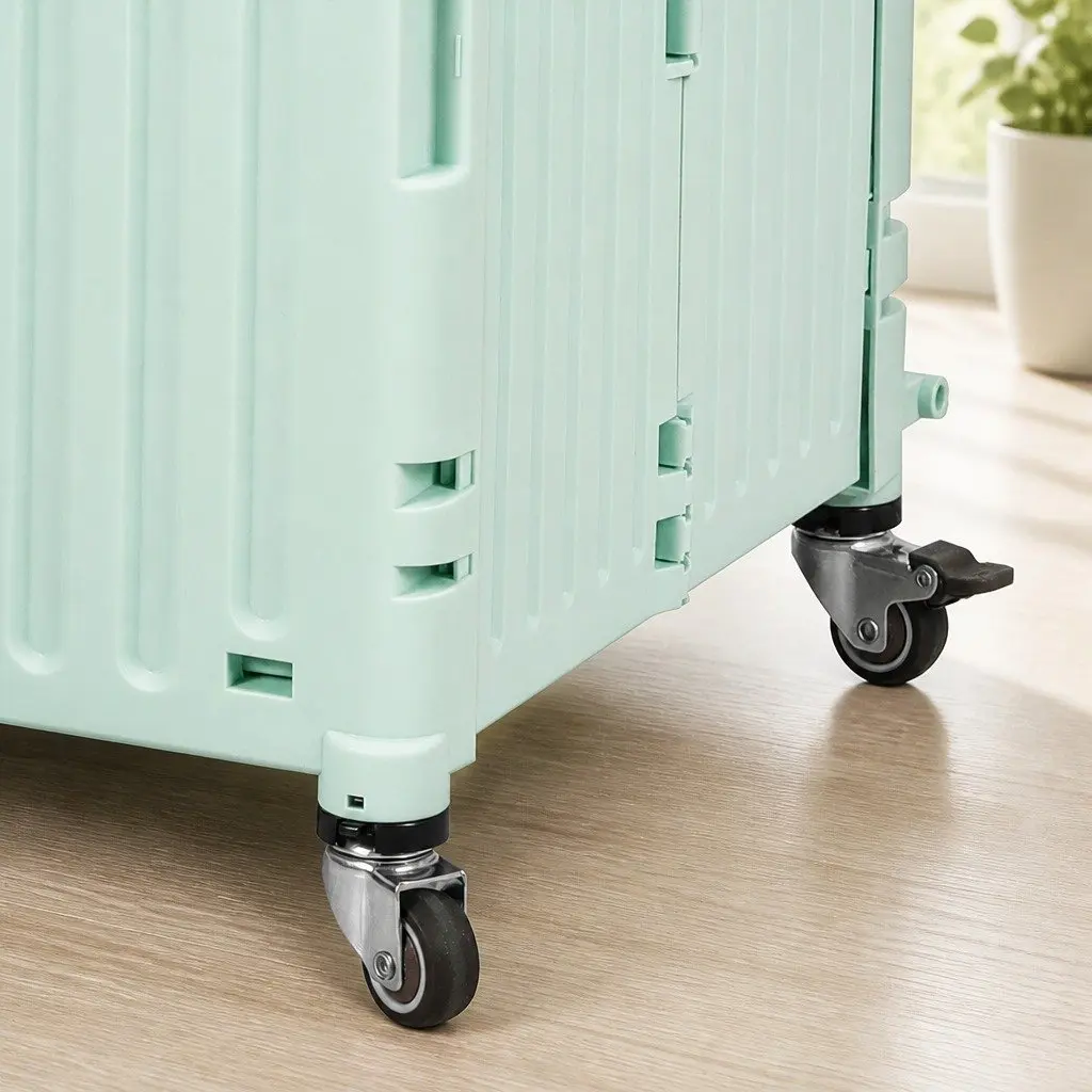 Collapsible Shopping Trolley Cart in Green