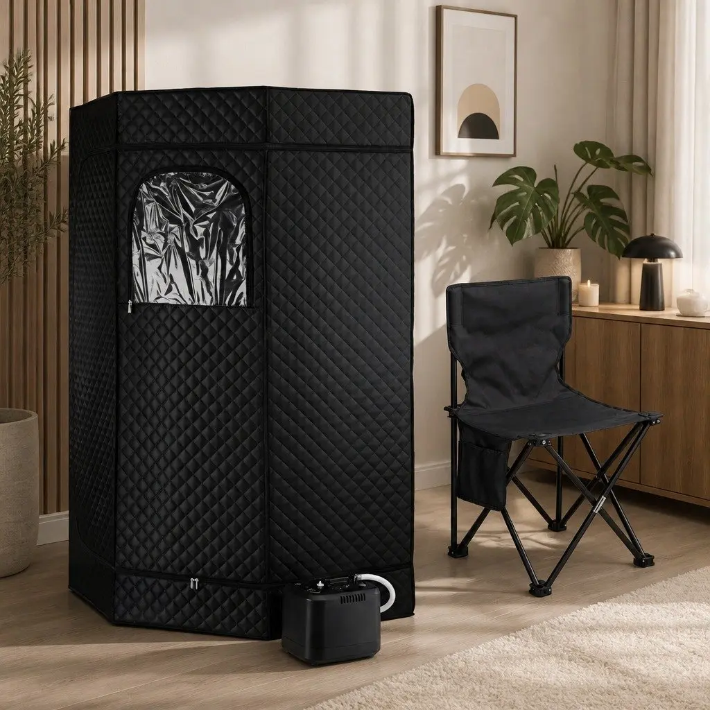 Portable Steam Sauna Tent Full Body Home Spa 1000W 3L Grey