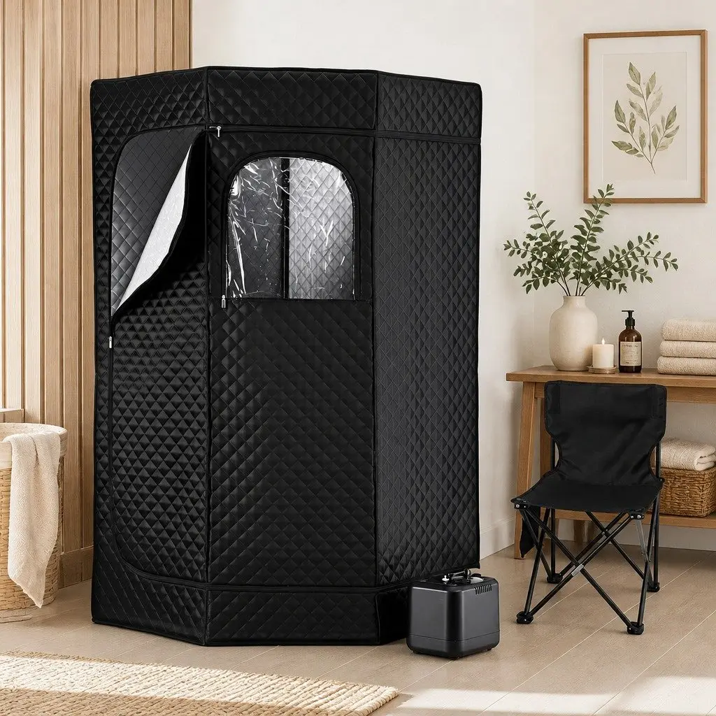 Portable Steam Sauna Tent Full Body Home Spa 1000W 3L Grey