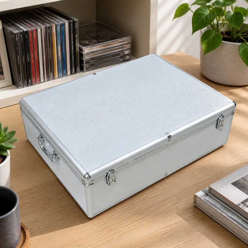 1000 Disc CD DVD Bluray Storage Case Aluminium Box Organizer With Inserts