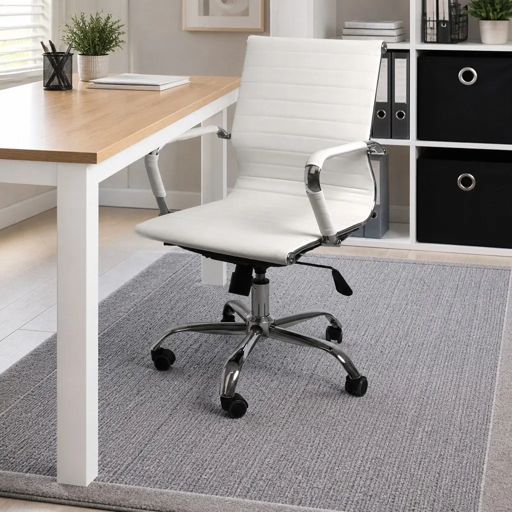 Chair Mat Carpet Floor Protection 135cm x 114cm Clear PVC Gripper Back
