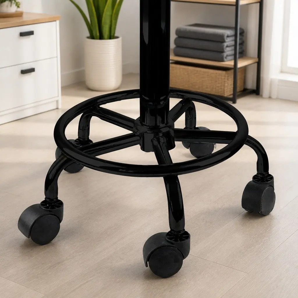 Salon Swivel Bar Stools Adjustable Height 360 Rotation Black