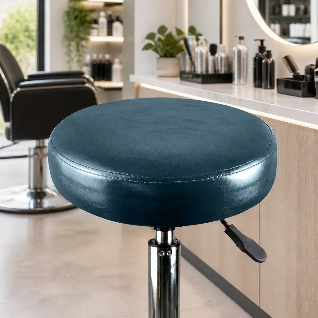 Salon Swivel Stool 360 Degree Rotation Height Adjustable Teal
