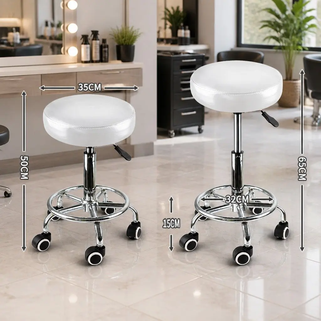 Salon Stool Swivel Hairdressing Chair Gas Lift Hydraulic 360 Rotating Casters
