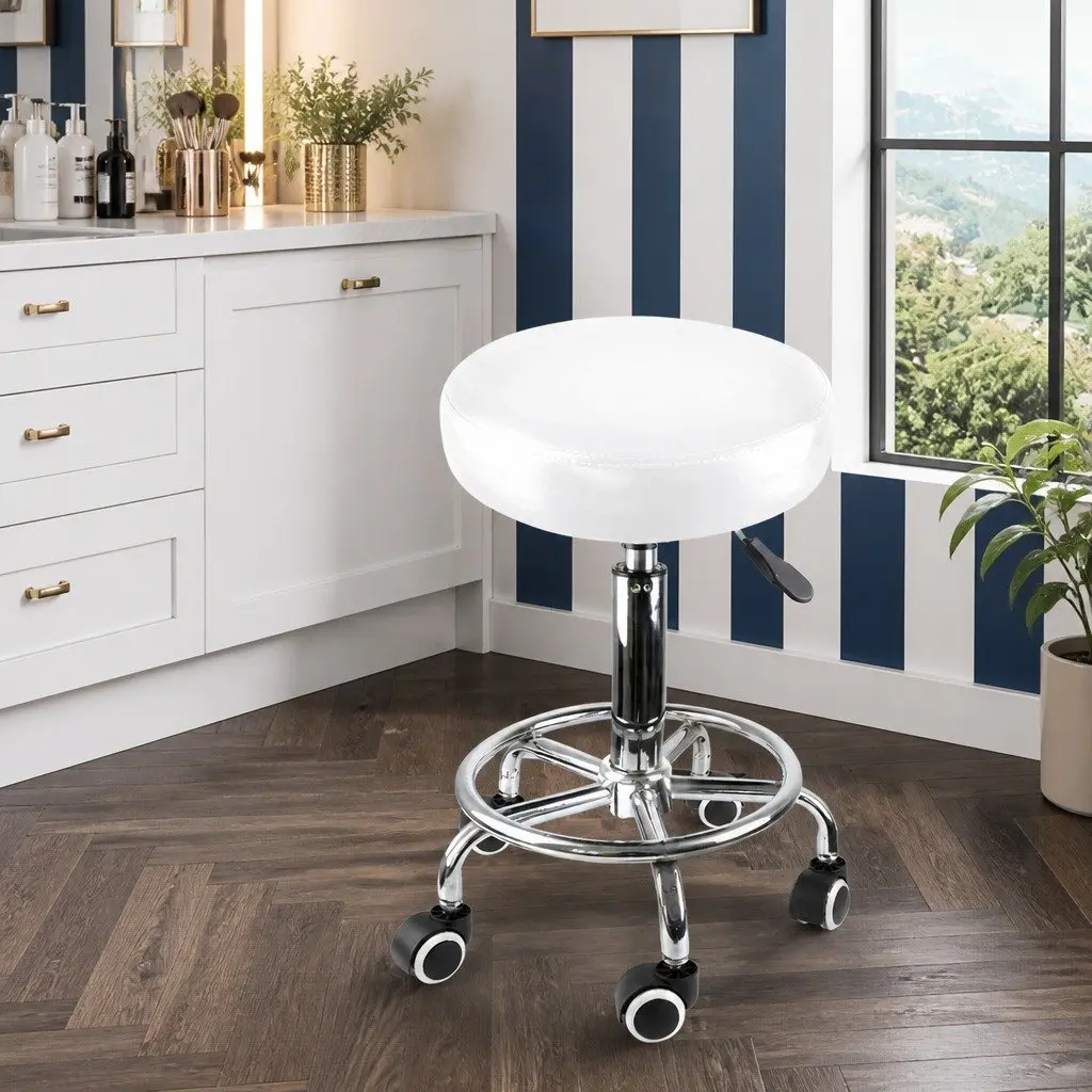 Salon Stool Swivel Hairdressing Chair Gas Lift Hydraulic 360 Rotating Casters