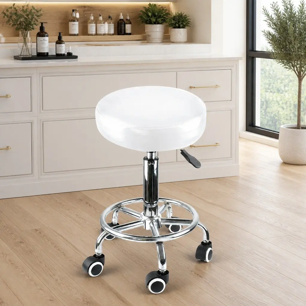 Salon Stool Swivel Hairdressing Chair Gas Lift Hydraulic 360 Rotating Casters