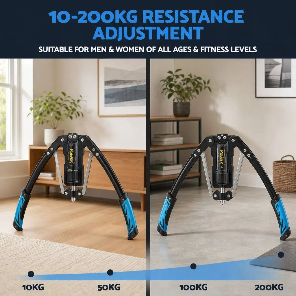 Hydraulic Arm Exerciser Chest Trainer 10-200kg Adjustable Resistance Push Pull