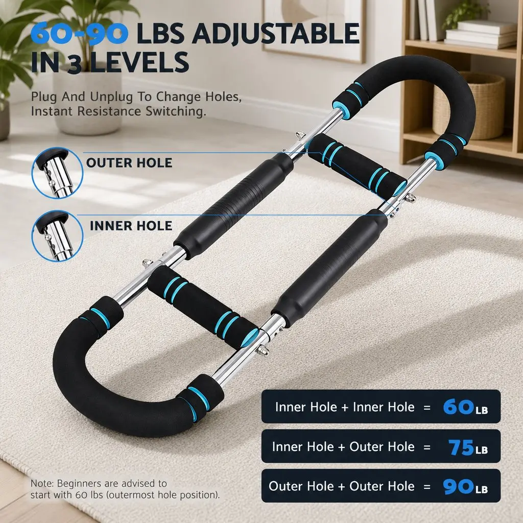 Twister Arm Exerciser 60-90lb Adjustable Resistance Chest Workout Strength