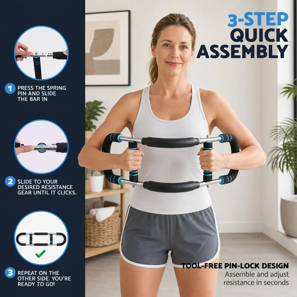 Twister Arm Exerciser 60-90lb Adjustable Resistance Chest Workout Strength
