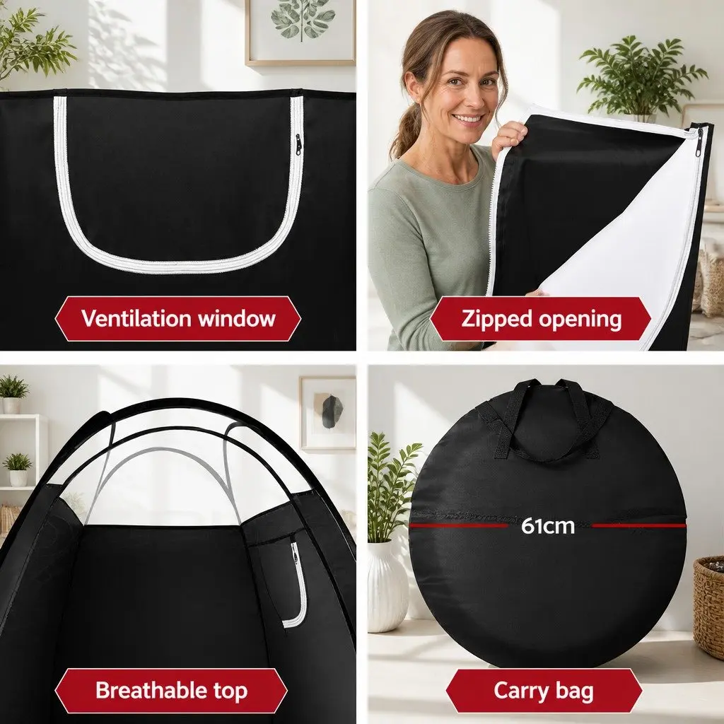Spray Tan Machine HVLP System 700W with Pop Up Tent Black